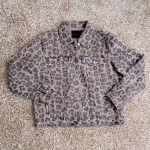 Cheetah Print Jean Jacket